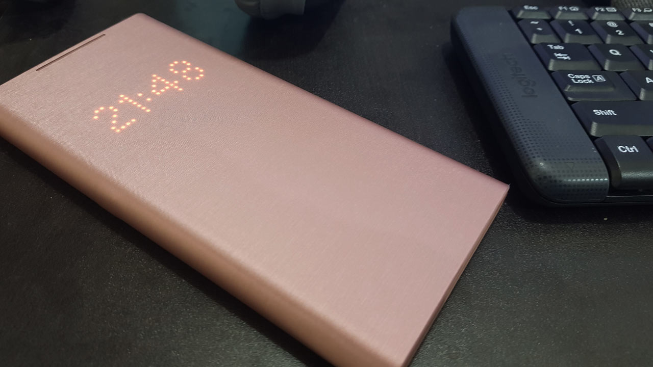note 20 ultra led cover review