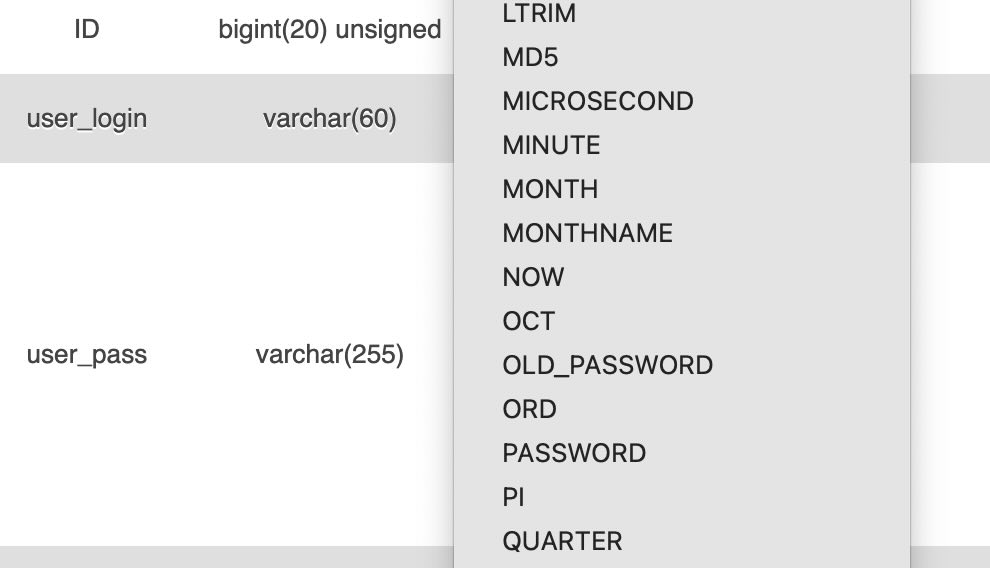 phpmyadmin change password