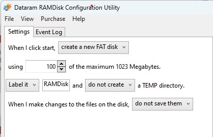 install RAM Disk on Windows 11